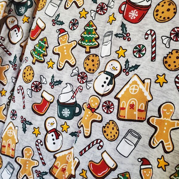 Little Sleepies Lounge Pajama‎ Set Christmas Gingerbread Long Sleeve Women's XL - Picture 13 of 16